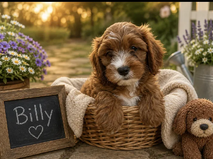 Male Cavapoo puppy named Billy for sale at Puppy City Harrisonburg.