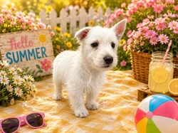Male West Highland Terrier puppy named Dash for sale at Puppy City Winchester.