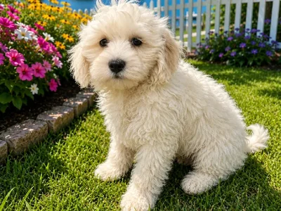 Male Maltichon puppy named Hondo for sale at Puppy City Winchester.