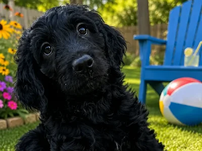 Male Aussiedoodle puppy named Sarge for sale at Puppy City Winchester.