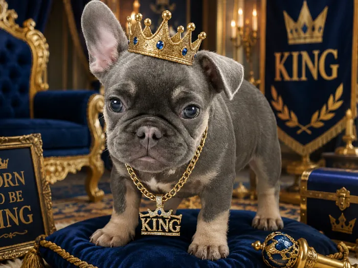 Male French Bulldog puppy named King for sale at Puppy City Harrisonburg.