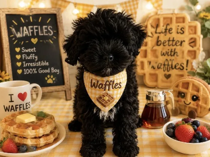 Female Cavapoo puppy named Waffles for sale at Puppy City Harrisonburg.