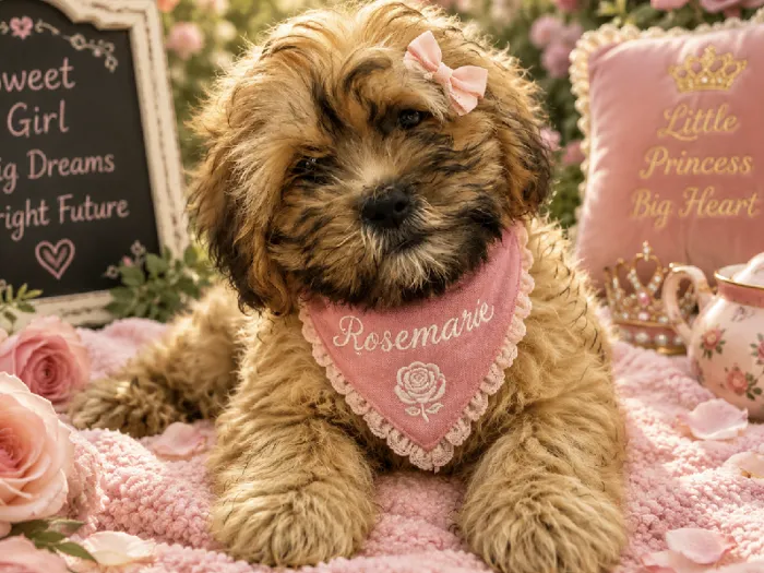 Female Shipoo puppy named Rosemarie for sale at Puppy City Harrisonburg.