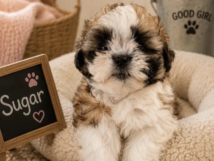 Female Shih Tzu puppy named Sugar for sale at Puppy City Harrisonburg.