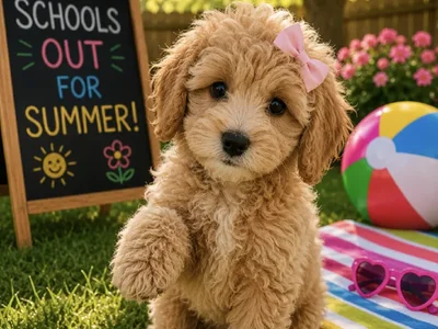 Female Bichon Poo puppy named Abby for sale at Puppy City Harrisonburg.
