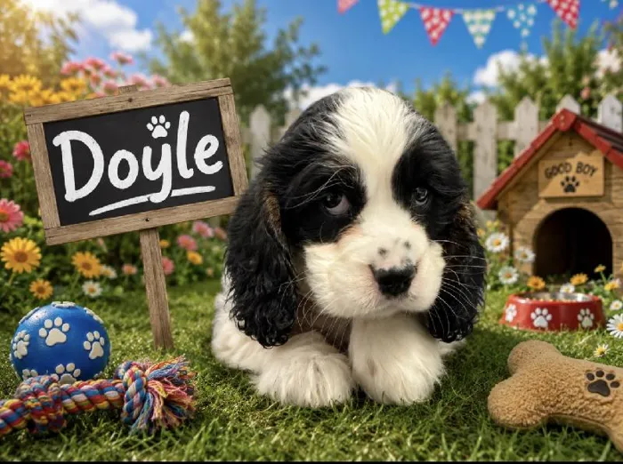 Male Cockalier (Cocker/Cavalier) puppy named Doyle for sale at Puppy City Harrisonburg.
