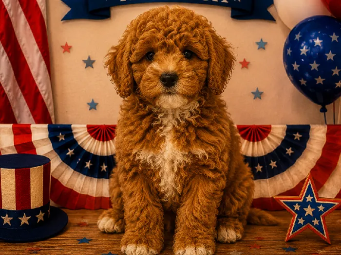 Female Bichon Poo puppy named Brenda for sale at Puppy City Winchester.