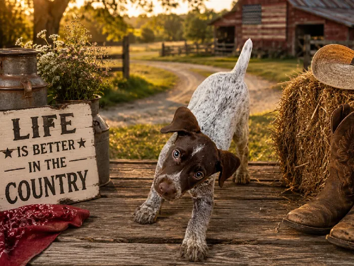 Female German Shorthaired Pointer puppy named Dixie for sale at Puppy City Harrisonburg.