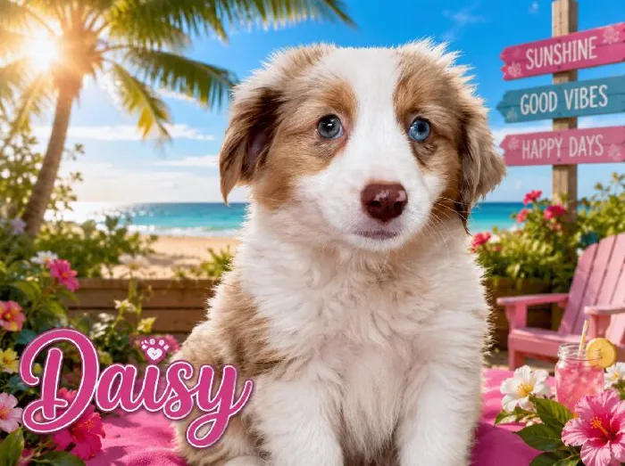 Female Miniature American Shepherd puppy named Daisy for sale at Puppy City Harrisonburg.