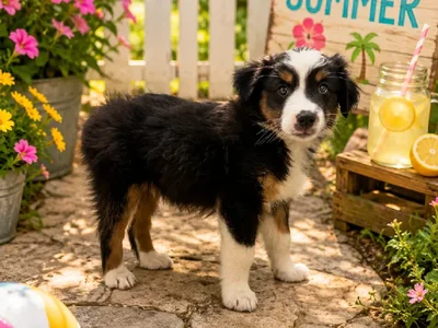 Male Miniature Australian Shepherd puppy named Oliver for sale at Puppy City Winchester.
