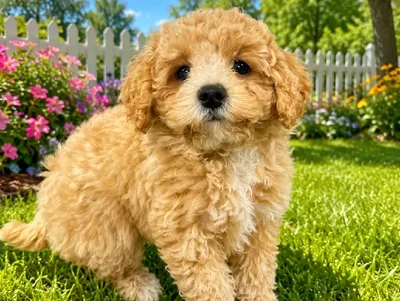 Male Bichon Poo puppy named Fisher for sale at Puppy City Winchester.