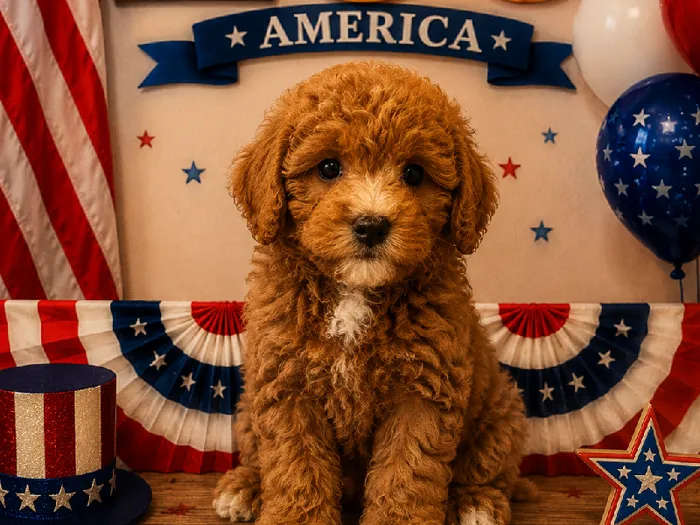 Male Bichon Poo puppy named Scooter for sale at Puppy City Winchester.
