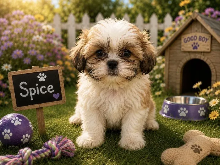 Male Shih Tzu puppy named Spice for sale at Puppy City Harrisonburg.