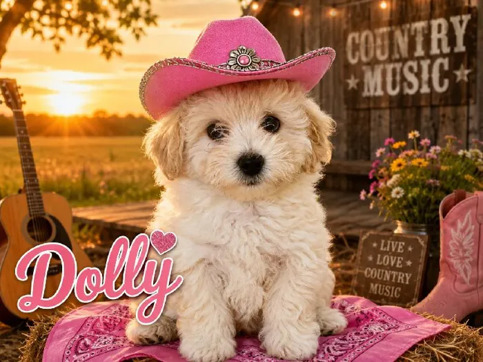 Female Maltipoo puppy named Dolly for sale at Puppy City Harrisonburg.