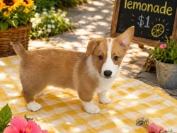 Male Pembroke Welsh Corgi puppy named Hammy for sale at Puppy City Winchester.