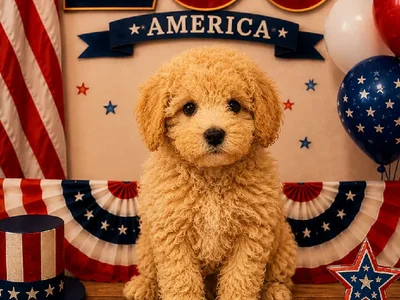 Female Bichon Poo puppy named Dahila for sale at Puppy City Winchester.
