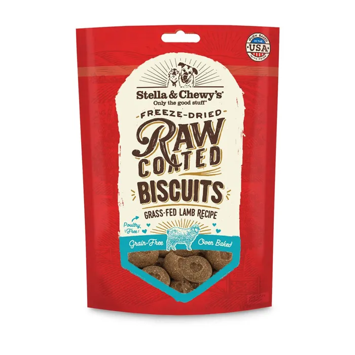 Raw Coated Bisc Grass-fed Lamb Dog Treats 9-oz