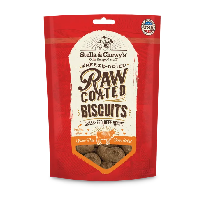 Raw Coated Bisc Grass-fed Bf Dog Treats 9-oz