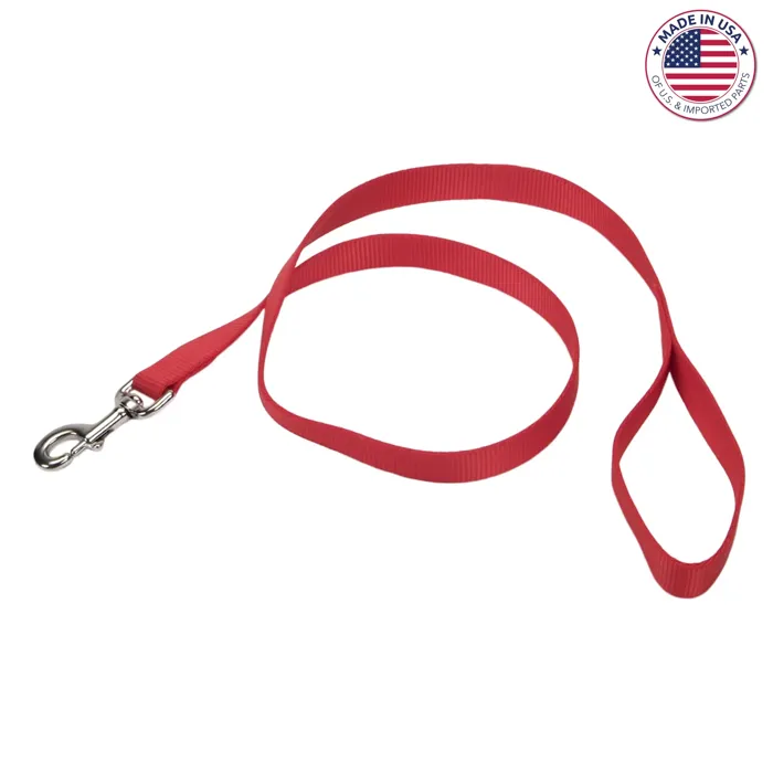 Single Ply Dog Leash - Red 5/8" X 6'