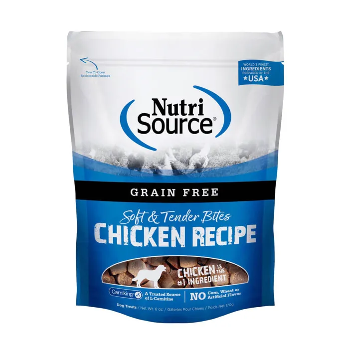 Nutrisource Grain Free Chicken Dog Treat 6 Oz