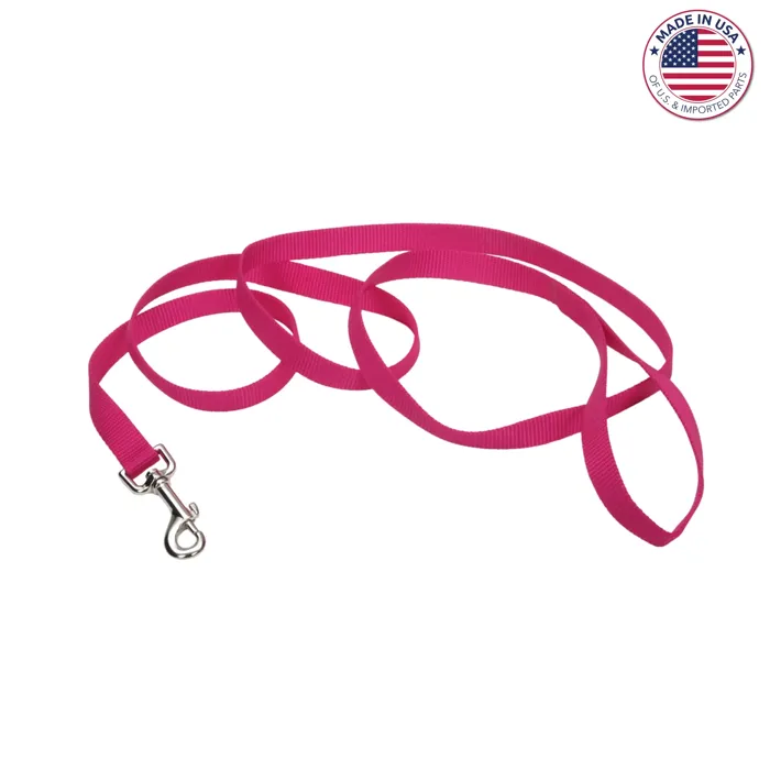 Single-ply Dog Leash, Pink Flamingo, 5/8" X 6'