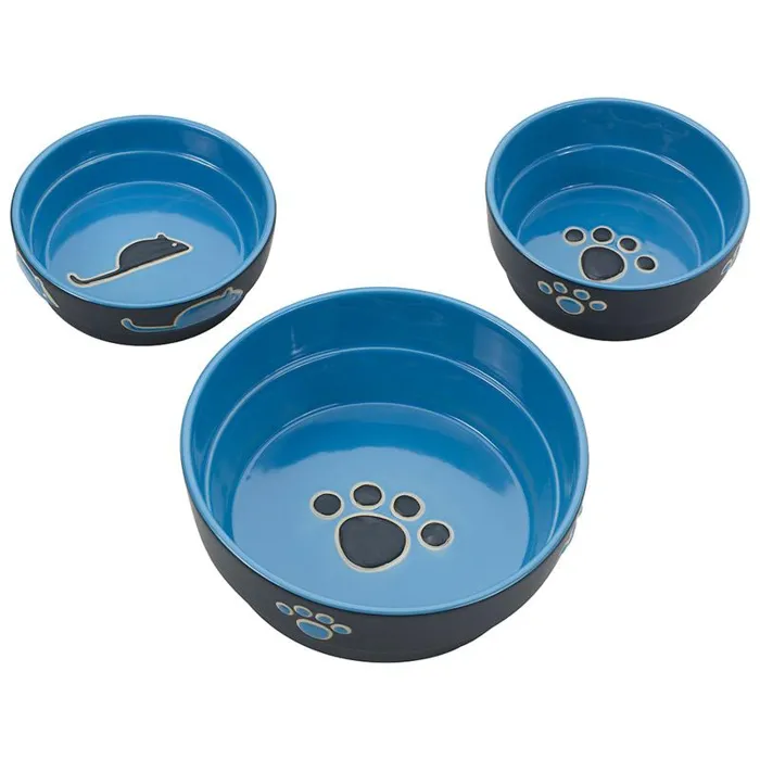 Fresco Dog Dish Blue 5"