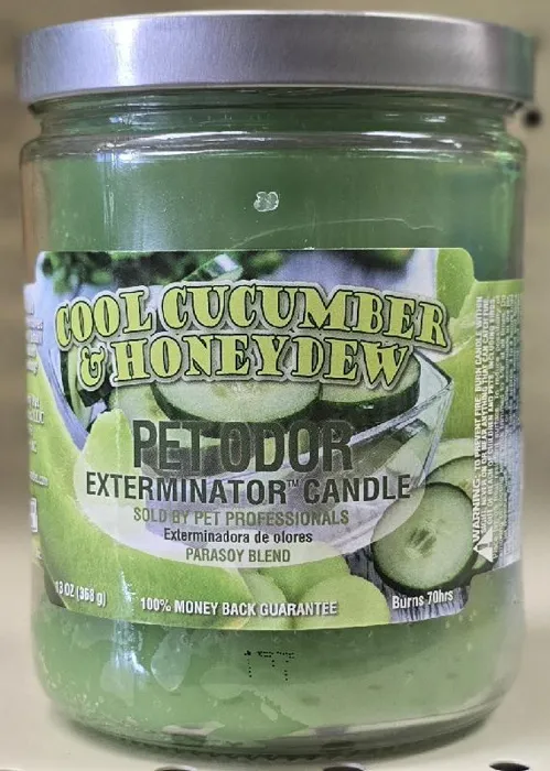 Pet Odor, Candle Cool Cucumber & Honeydew