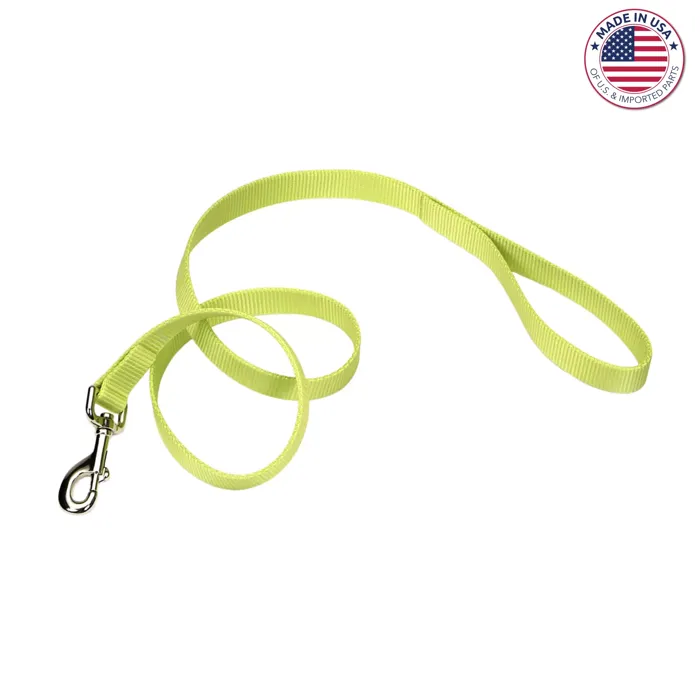 Single-ply Dog Leash, Lime, 5/8" X 6'