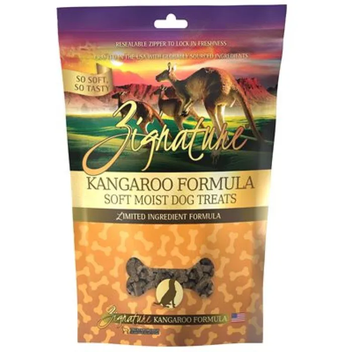 Zignature Dog Treat Soft Moist Heart Kangaroo 4-oz