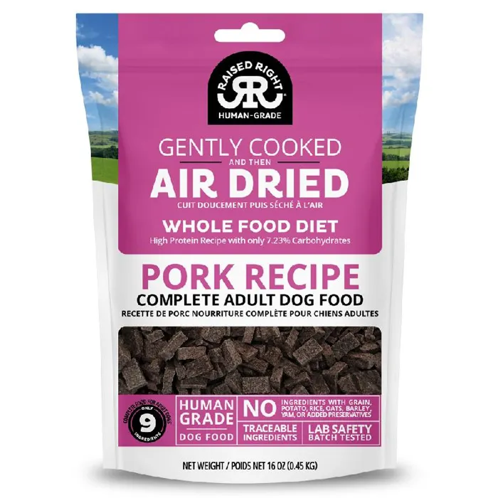 Raised Right Dog Air Dried Pork 16 Oz