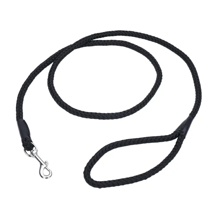 Rope Dog Leash - Black 1/2" X 06'