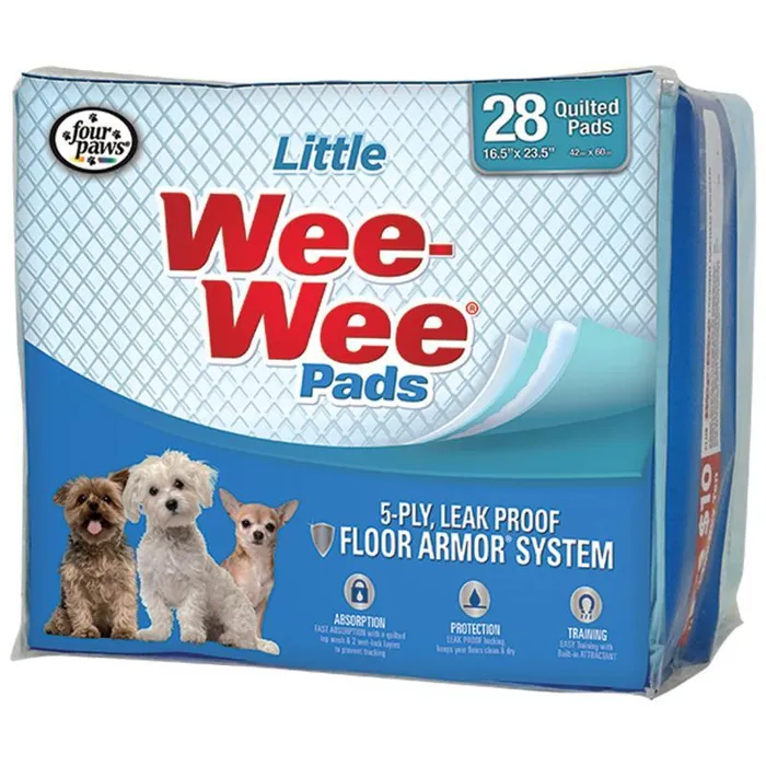 Wee Wee Pads Little Dog 16.5"x23.5" 28 Pk