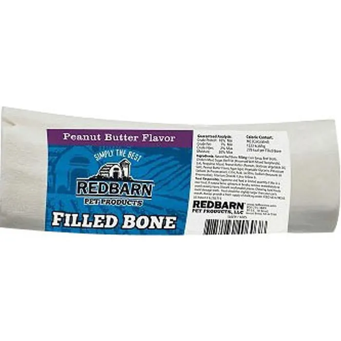 Redbarn Filled Bone Peanut Butter Large 6"
