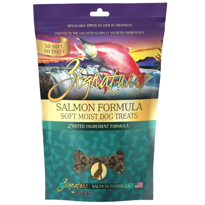 Zignature Dog Treat Soft Moist Hearts Salmon 4-oz