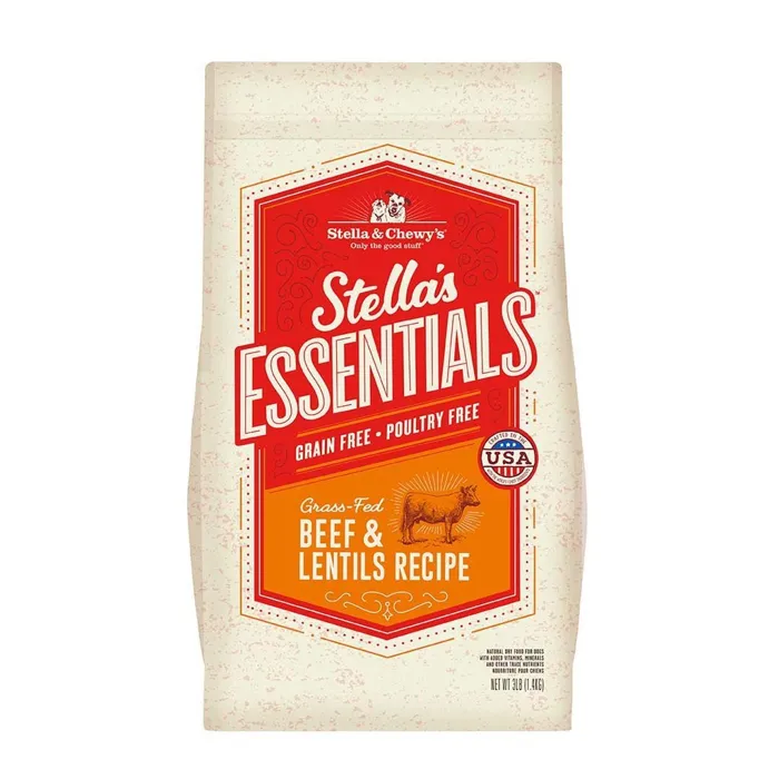 Essentials Gf Grass-fed Bf & Lentils Dog Food 3-lb