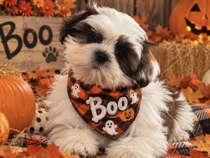 Female Shih Tzu puppy named Boo for sale at Puppy City Harrisonburg.