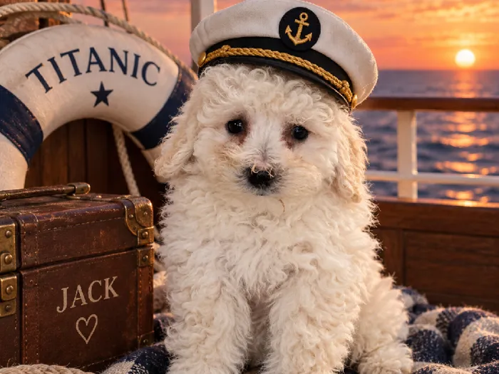 Male Bichon Poo puppy named Jack for sale at Puppy City Harrisonburg.