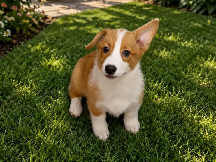 Male Pembroke Welsh Corgi puppy named Hammy for sale at Puppy City Winchester.