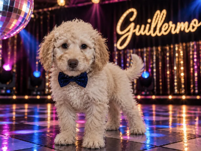 Male Mini Goldendoodle puppy named Guillermo for sale at Puppy City Harrisonburg.