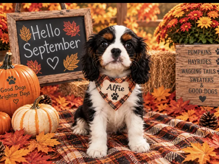 Male Cavalier King Charles Spaniel puppy named Alfie for sale at Puppy City Harrisonburg.