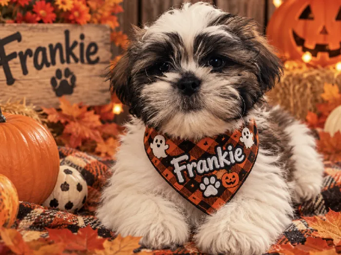 Male Shih Tzu puppy named Frankie for sale at Puppy City Harrisonburg.