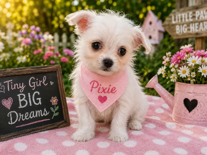 Female Malchi puppy named Pixie for sale at Puppy City Harrisonburg.