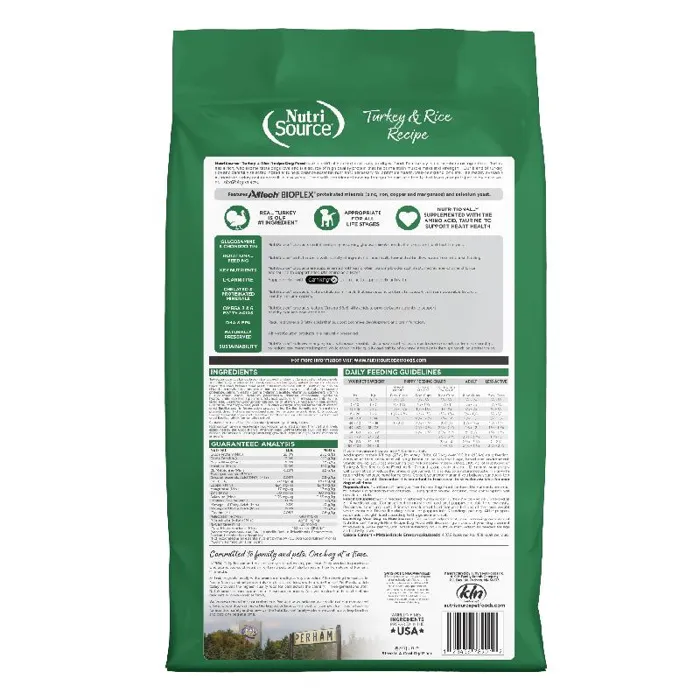 Nutrisource Turkey & Rice 30-lbs