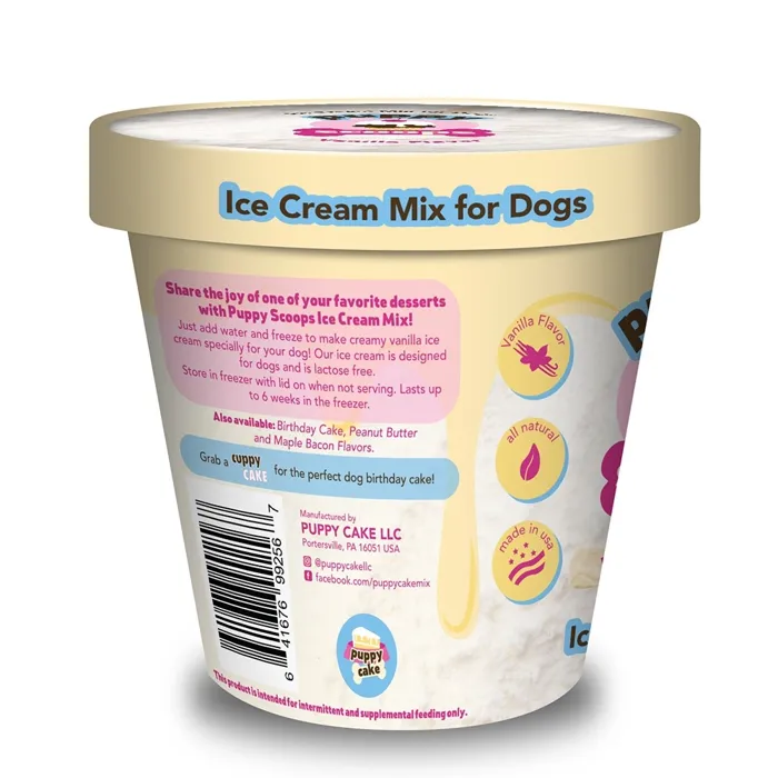 Puppy Scoops Ice Cream Mix Vanilla