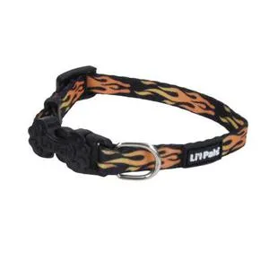 Adjus Collar Flames Black 3/8" X 06"-08"