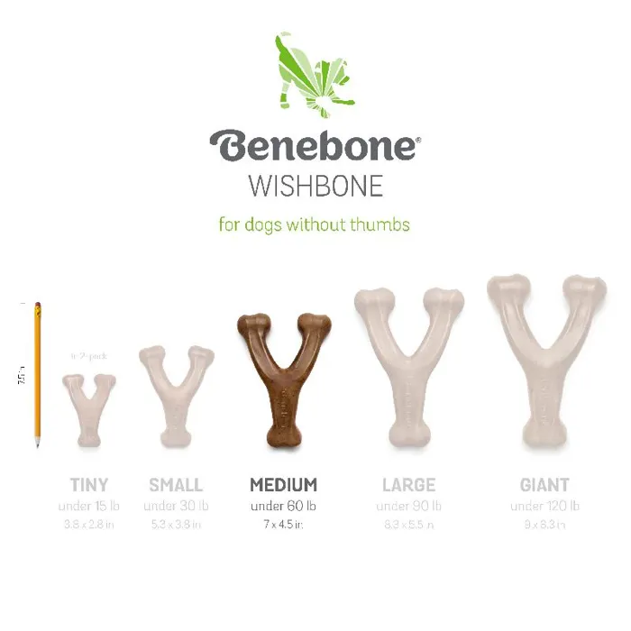 Benebone Dog Wishbone Bacon Puppy Medium