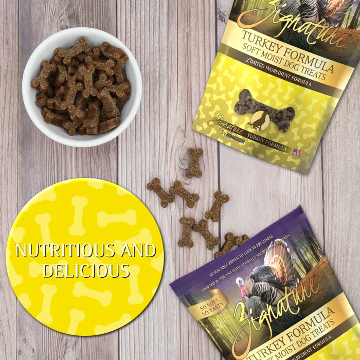 Zignature Dog Treat Soft Moist Turkey Hearts 4-oz