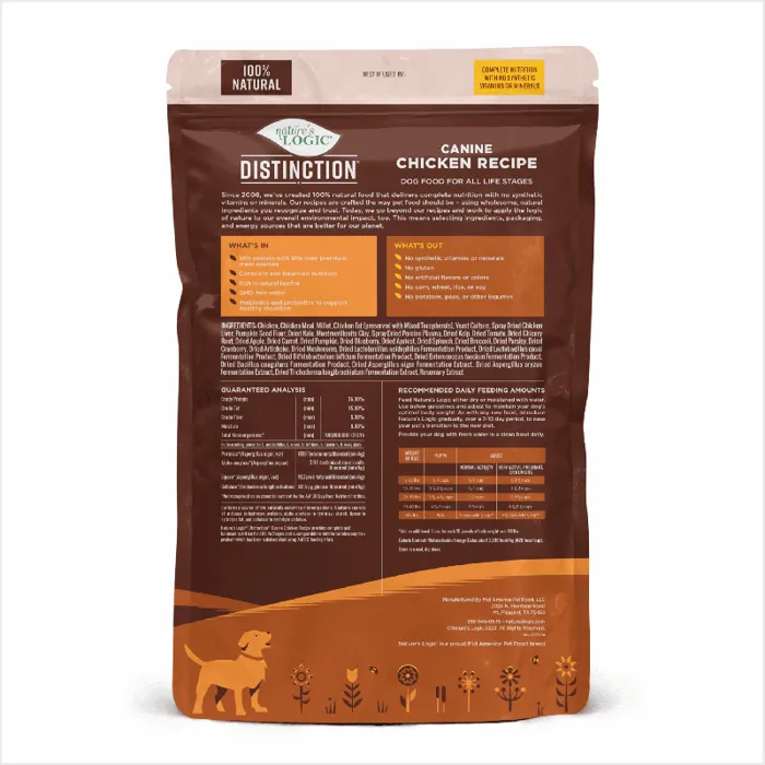 Nature's Logic Dog Distinction Chicken 24-lb