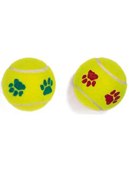 Mint Paw Print Tennis Ball 2pk