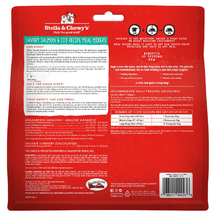 Stella & Chewys Fd Dog Sal & Cod Meal Mixer 3.5-oz